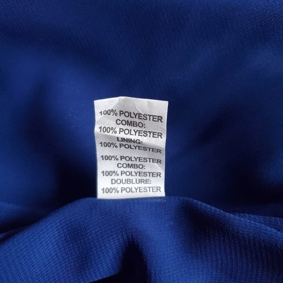 Ramy Brook Lori Metallic Velvet Blouson Navy Blue Cocktail Mini Dress NWT Large - Picture 17 of 17